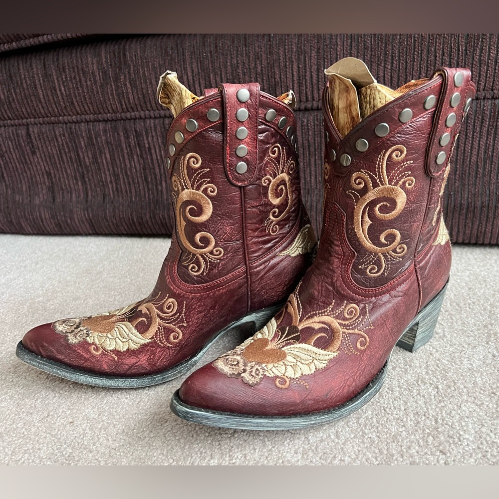 NIB Old Gringo 9.5 Grace Little G Western cowboy Boots Heart Wings - Picture 4 of 12